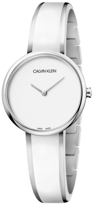  Shop Authentic Calvin Klein Seduce White Dial Two Tone Steel Strap Watch for Women - K4E2N116 - Luxxuri