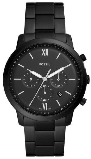  Shop Authentic Fossil Neutra Chronograph Black Dial Black Steel Strap Watch for Men - FS5474 - Luxxuri