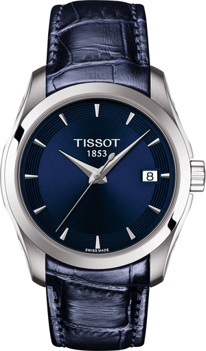  Shop Authentic Tissot Couturier Lady Blue Dial Blue Leather Strap Watch for Women - T035.210.16.041.00 - Luxxuri