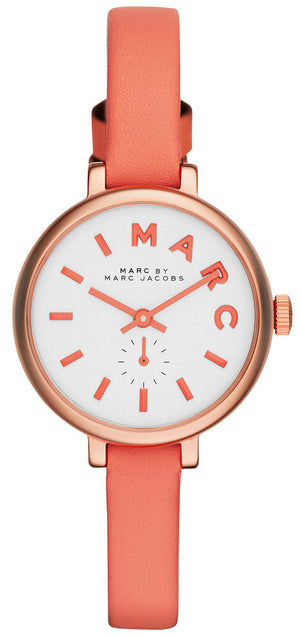  Shop Authentic Marc Jacobs Sally White Dial Orange Leather Strap Watch for Women - MBM1355 - Luxxuri