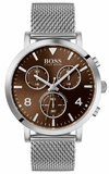  Shop Authentic Hugo Boss Spirit Brown Dial Silver Mesh Bracelet Watch for Men - 1513694 - Luxxuri