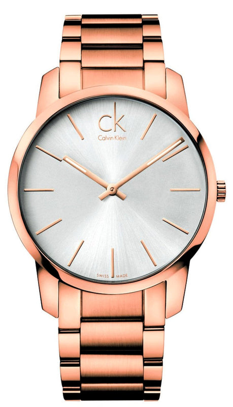  Shop Authentic Calvin Klein City White Dial Rose Gold Steel Strap Watch for Men - K2G21646 - Luxxuri