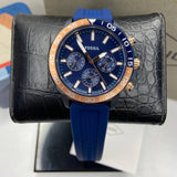  Shop Authentic Fossil Bannon Multifunction Blue Dial Blue Silicone Strap Watch for Men - BQ2498 - Luxxuri