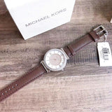  Shop Authentic Michael Kors Caitlin Quartz Silver Dial Gray Leather Strap Watch For Women - MK2377 - Luxxuri