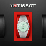  Shop Authentic Tissot PRX Quartz Light Green Dial Silver Steel Strap Watch for Men - T137.410.11.091.01 - Luxxuri