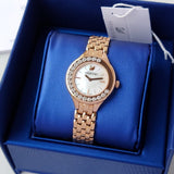  Shop Authentic Swarovski Lovely Crystals Mother of Pearl Dial Rose Gold Steel Strap Watch for Women - 5261496 - Luxxuri
