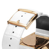  Shop Authentic Calvin Klein Accent Silver Dial White Leather Strap Watch for Women - K2Y216K6 - Luxxuri