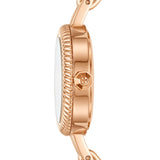 Tory Burch Riva Rose Gold Dial Rose Gold Steel Strap Watch for Women - TBW4037
