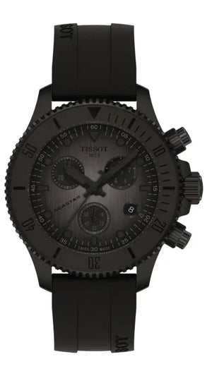 Tissot Seastar 1000 Chronograph Black Dial Black Rubber Strap Watch for Men - T120.217.37.061.00