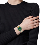  Shop Authentic Versace Reve Analog Green Dial Two Tone Steel Strap Watch for Women - VE8B00524 - Luxxuri