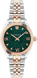 Versace Hellenyium Quartz Green Dial Two Tone Steel Strap Watch for Women - VE2S00422