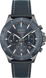  Shop Authentic Hugo Boss Troper Chronograph Blue Dial Blue Leather Strap Watch for Men - 1514056 - Luxxuri