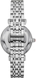 Emporio Armani Gianni T-Bar Pink Dial Silver Steel Strap Watch for Women - AR11686