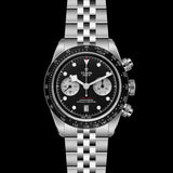 Tudor Black Bay Chrono Black Dial Silver Steel Strap Watch for Men - M79360N-0013