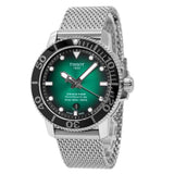Tissot Seastar 1000 Powermatic 80 Automatic Green Dial Silver Mesh Strap Watch for Men - T120.407.11.091.00