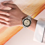 Seiko Prospex Polygonal Divers Automatic Pearl White Dial Silver Steel Strap Watch for Men - SPB481J1