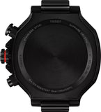 Tissot T Race Chronograph Black Dial Red Rubber Strap Watch for Men - T141.417.37.061.01