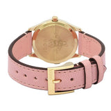 Gucci G Timeless Gold Dial Pink Leather Strap Watch for Women - YA1265041