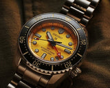 Seiko Prospex The Night of Siam Limited Edition Yellow Dial Silver Steel Strap Watch for Men - SPB487J1
