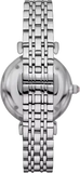 Emporio Armani Gianni T-Bar Pink Dial Silver Steel Strap Watch for Women - AR11686