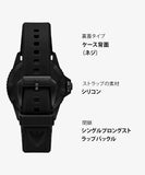Emporio Armani World Explorer Orange Dial Black Silicone Strap Watch for Men - AR11684