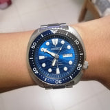  Shop Authentic Seiko Prospex Save The Ocean Diver's Automatic Blue Dial Silver Steel Strap Watch for Men - SRPD21J1 - Luxxuri
