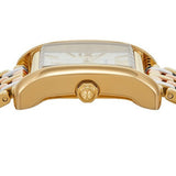 Tory Burch Eleanor White Dial Tri Tone Steel Strap Watch for Women - TBW1078