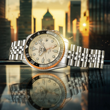  Shop Authentic Seiko 5 GMT Sport Asia Exclusive Limited Edition Off White Dial Silver Steel Strap Watch for Men - SSK046K1 - Luxxuri