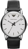 Emporio Armani Luigi White Dial Black Leather Strap Watch for Men - AR1694