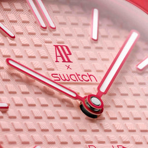 Swatch x AP Royal Pop Pink Dial Pink Lanyard Watch for Women - Otto Rosso