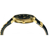  Shop Authentic Versace V Circulus Quartz Black Dial Black Leather Strap Watch for Women - VBP12017 - Luxxuri