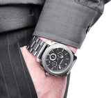  Shop Authentic Fossil Machine Chronograph Black Dial Grey Steel Strap Watch for Men - FS4662 - Luxxuri