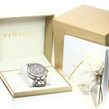  Shop Authentic Versace Aion Chronograph Black Dial Silver Steel Strap Watch For Men - VE1D01019 - Luxxuri