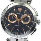  Shop Authentic Versace Aion Chronograph Black Dial Silver Steel Strap Watch For Men - VE1D01019 - Luxxuri