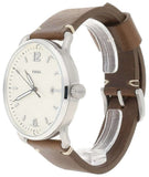  Shop Authentic Fossil The Commuter White Dial Brown Leather Strap Watch for Men - FS5275 - Luxxuri