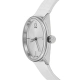  Shop Authentic Calvin Klein Accent Silver Dial White Leather Strap Watch for Women - K2Y2Y1KW - Luxxuri