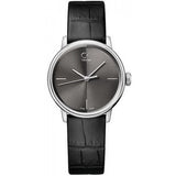  Shop Authentic Calvin Klein Accent Black Dial Black Leather Strap Watch for Women  - K2Y2Y1C3 - Luxxuri