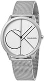  Shop Authentic Calvin Klein Minimal White Dial Silver Mesh Bracelet Watch for Men - K3M5115X - Luxxuri