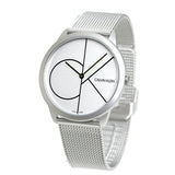  Shop Authentic Calvin Klein Minimal White Dial Silver Mesh Bracelet Watch for Men - K3M5115X - Luxxuri