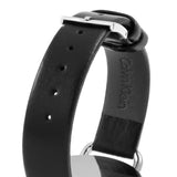  Shop Authentic Calvin Klein Even Silver Black Leather Strap Watch for Women - K7B231C6 - Luxxuri