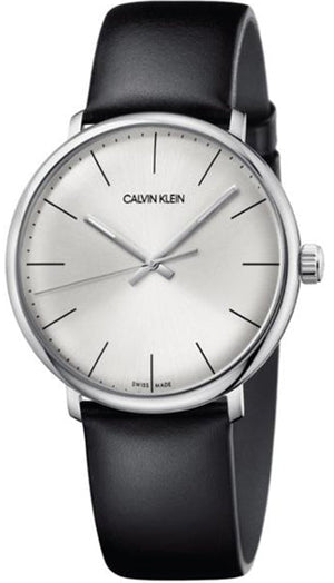  Shop Authentic Calvin Klein High Noon Quartz White Dial Black Leather Strap Watch for Men - K8M211C6 - Luxxuri