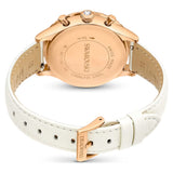  Shop Authentic Swarovski Octea Chrono Crystals White Dial White Leather Strap Watch for Women - 5671150 - Luxxuri
