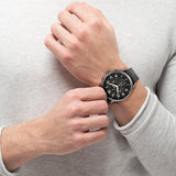  Shop Authentic Tommy Hilfiger Briggs Black Dial Black Leather Strap Watch for Men - 1791426 - Luxxuri
