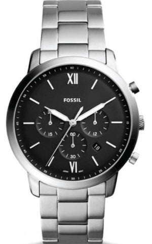  Shop Authentic Fossil Neutra Chronograph Black Dial Silver Steel Strap Watch for Men - FS5384 - Luxxuri