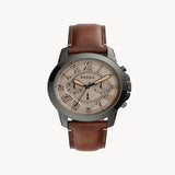  Shop Authentic Fossil Grant Chronograph Brown Dial Brown Leather Strap Watch for Men - FS5214 - Luxxuri