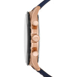  Shop Authentic Fossil Forrester Chronograph Blue Dial Blue Leather Strap Watch for Men - FS5814 - Luxxuri
