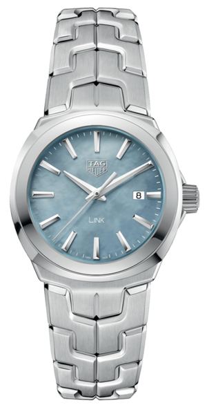  Shop Authentic Tag Heuer Link Quartz Mother of Pearl Dial Silver Steel Strap Watch for Women - WBC1311.BA0600 - Luxxuri