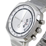  Shop Authentic Gucci Grip Collection Quartz Silver Dial Silver Steel Strap Watch For Men - YA157302 - Luxxuri