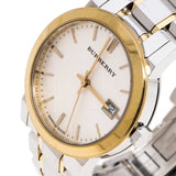  Shop Authentic Burberry The City White Dial Two Tone Steel Strap Watch for Women - BU9115 - Luxxuri
