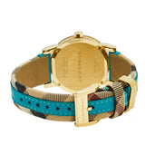  Shop Authentic Burberry Heritage Gold Dial Blue Leather Strap Watch for Women - BU9112 - Luxxuri